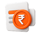 Rupee currency symbol representing vendor connection access fee